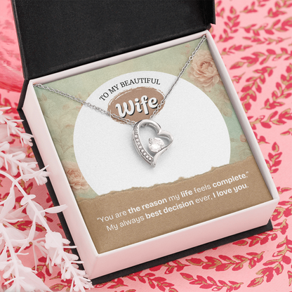 To My Wife | The Reason My Life Feels Complete | Forever Love Necklace