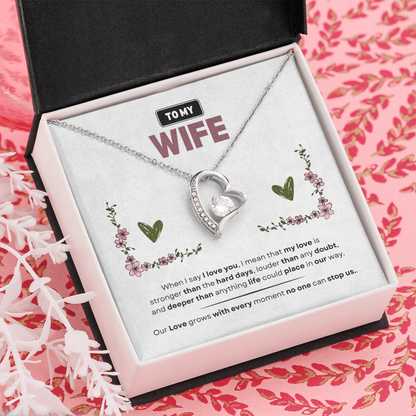 To My Wife | Love Is Stronger Than Anything | Forever Love Necklace