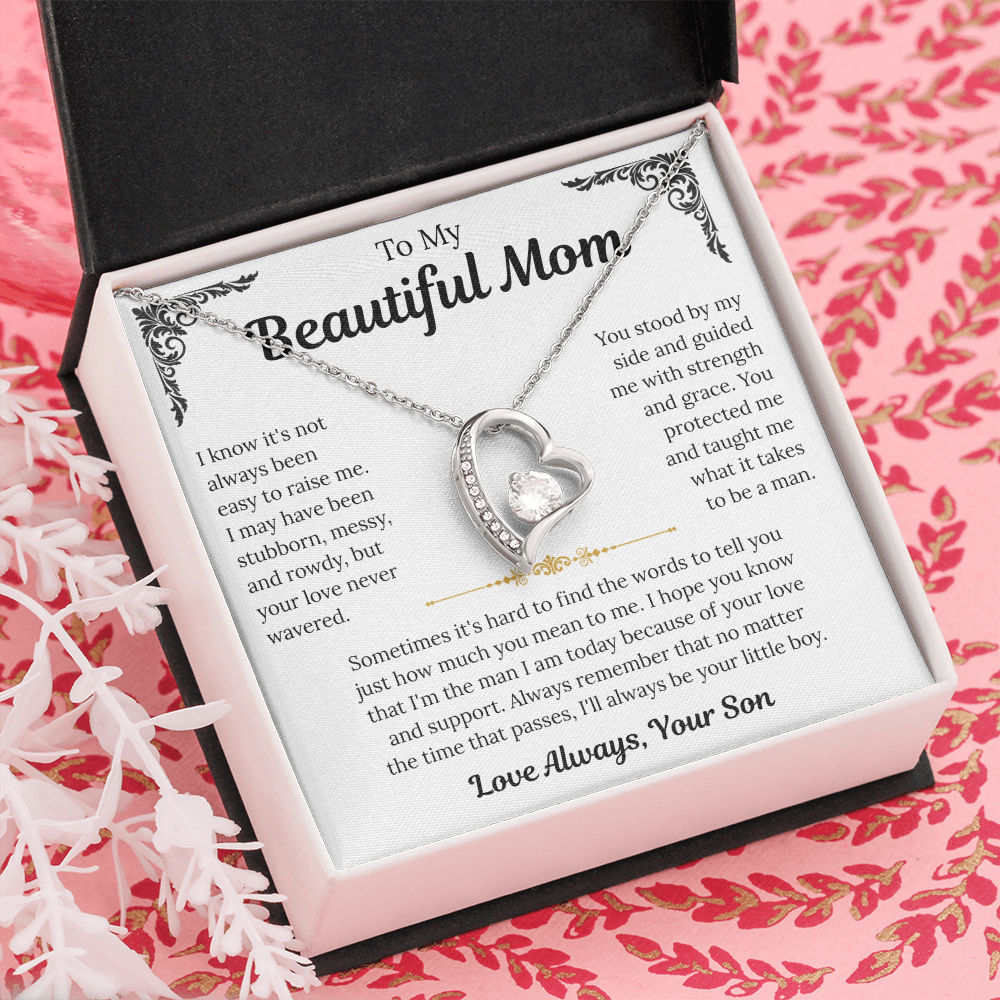 To My Beautiful Mom | Endless Love Always | Forever Love Necklace