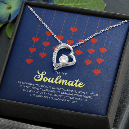 To My Soulmate | With You, Love Makes Sense | Forever Love Necklace