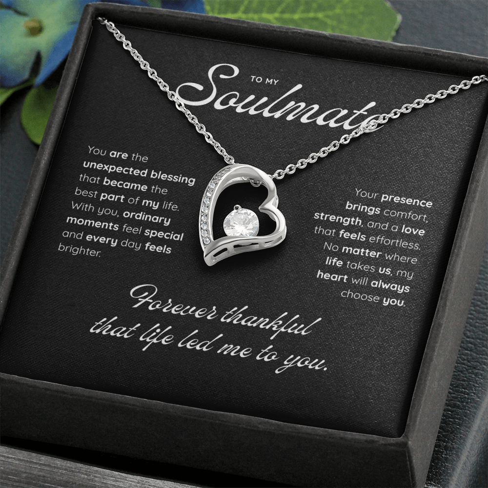 To My Soulmate | My Heart Found Its Match | Forever Love Necklace