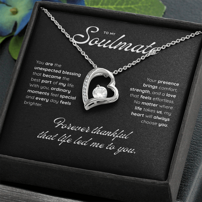 To My Soulmate | My Heart Found Its Match | Forever Love Necklace