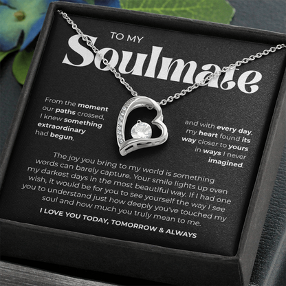 To My Soulmate | Our Story Is My Favorite | Forever Love Necklace