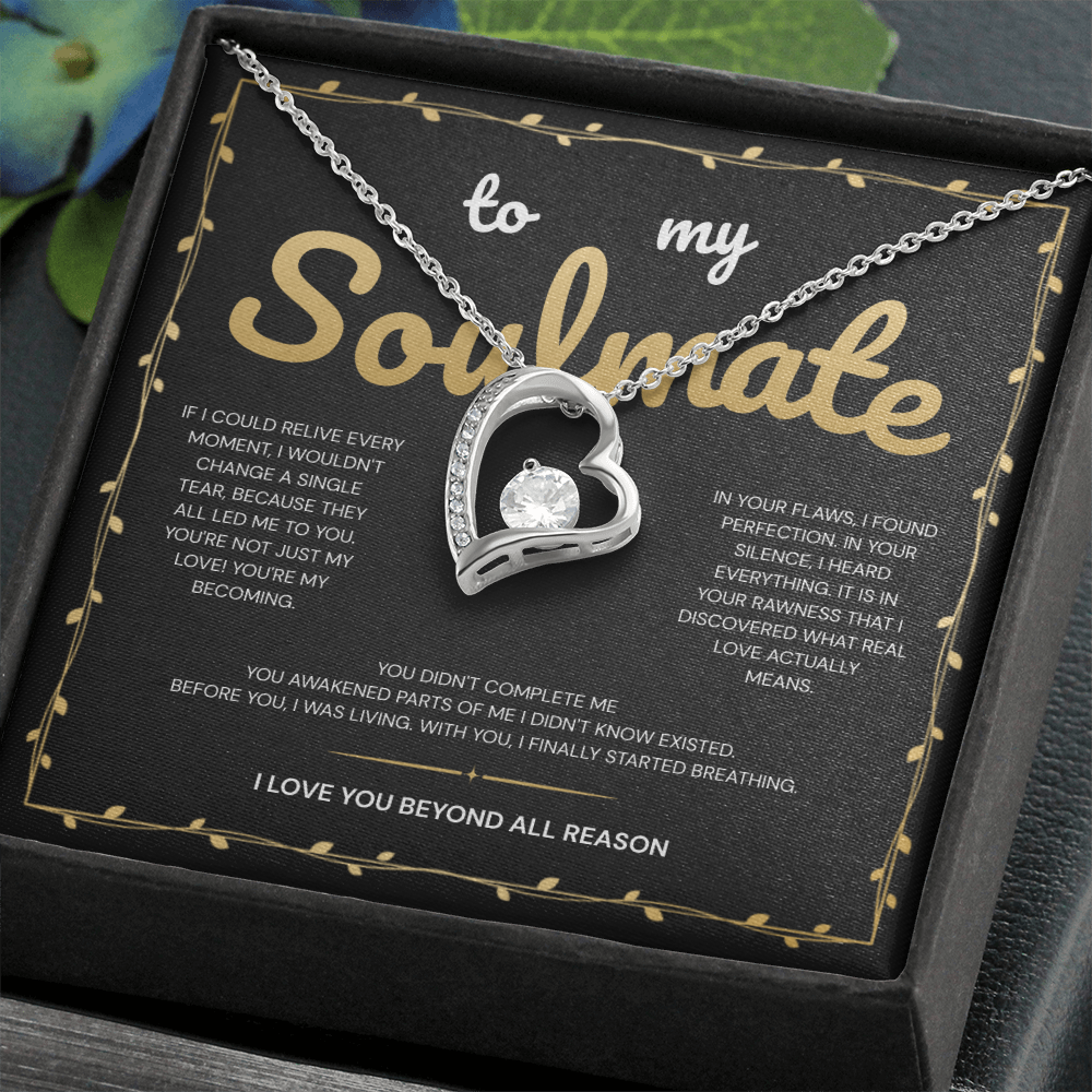 To My Soulmate | My Heart Found Its Forever With You | Forever Love Necklace