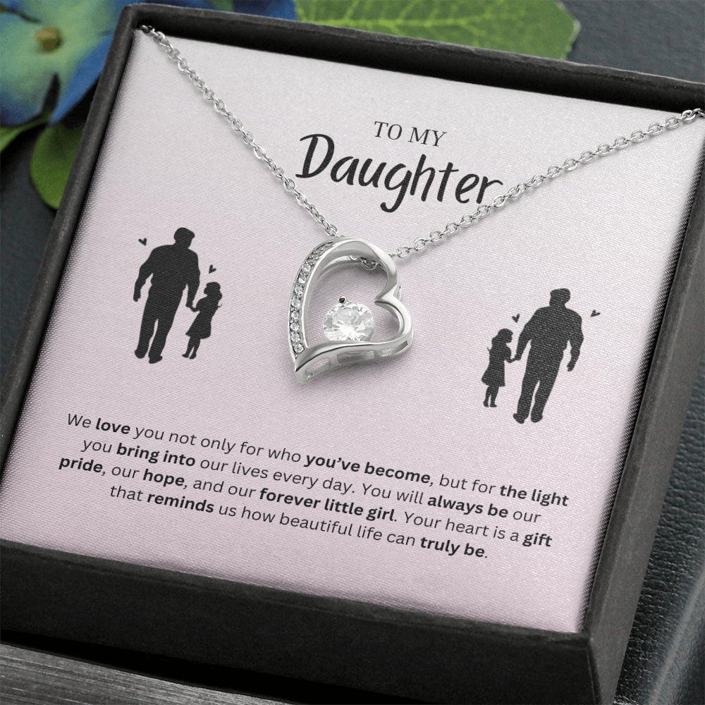 To My Daughter | You Make Life More Beautiful | Forever Love Necklace