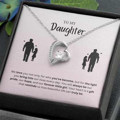 To My Daughter | You Make Life More Beautiful | Forever Love Necklace