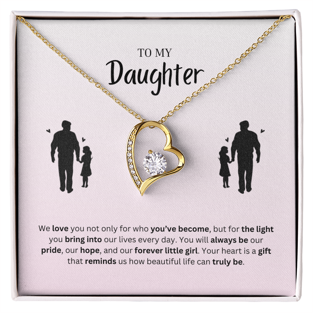 To My Daughter | You Make Life More Beautiful | Forever Love Necklace
