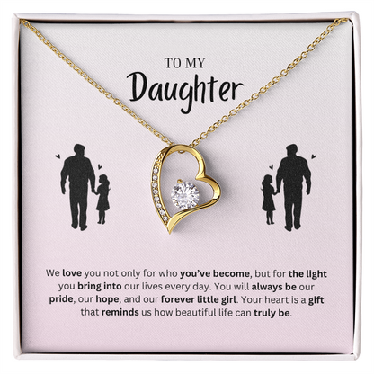 To My Daughter | You Make Life More Beautiful | Forever Love Necklace