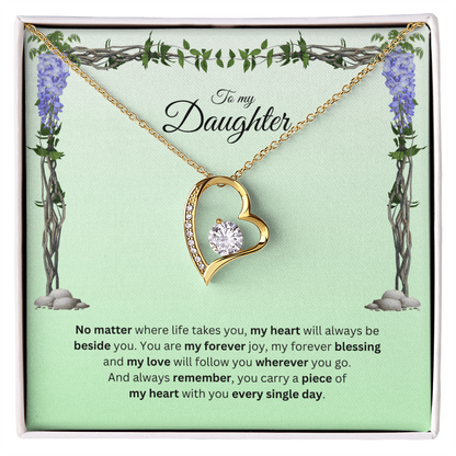To My Daughter | Your Journey Inspires Me Always | Forever Love Necklace