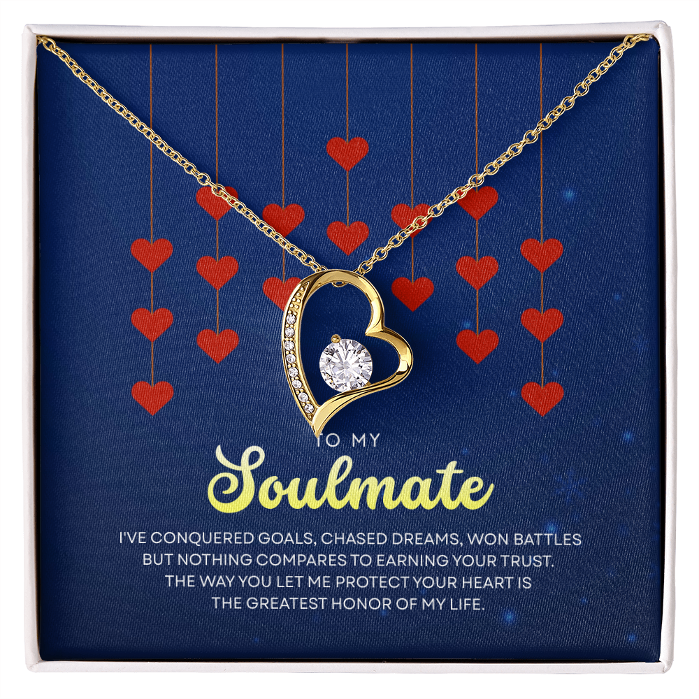 To My Soulmate | With You, Love Makes Sense | Forever Love Necklace