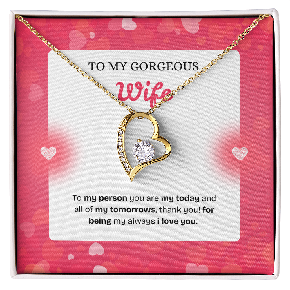 To My Wife | Thank You for Being My Forever | Forever Love Necklace
