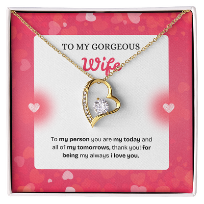 To My Wife | Thank You for Being My Forever | Forever Love Necklace