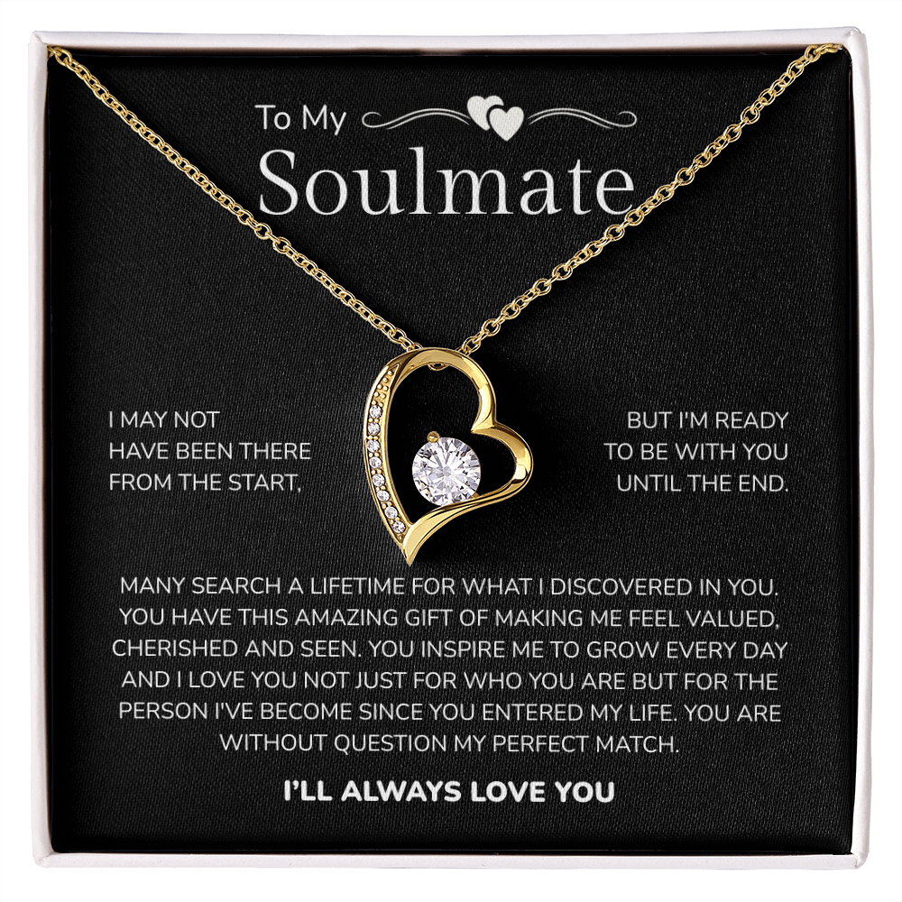 To My Soulmate | My Perfect Match in Life | Forever Love Necklace