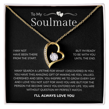 To My Soulmate | My Perfect Match in Life | Forever Love Necklace