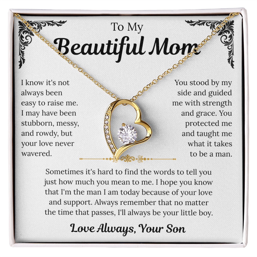 To My Beautiful Mom | Endless Love Always | Forever Love Necklace