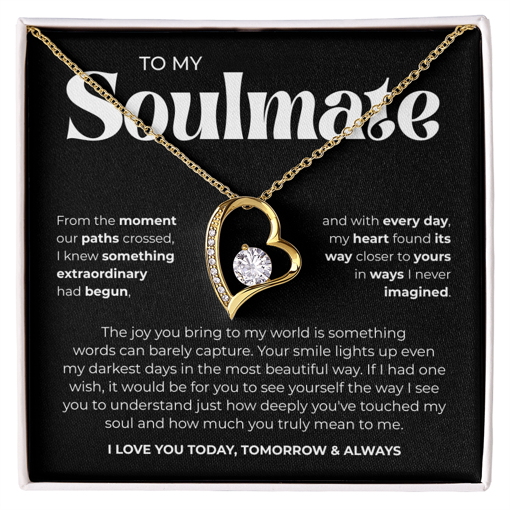 To My Soulmate | Our Story Is My Favorite | Forever Love Necklace