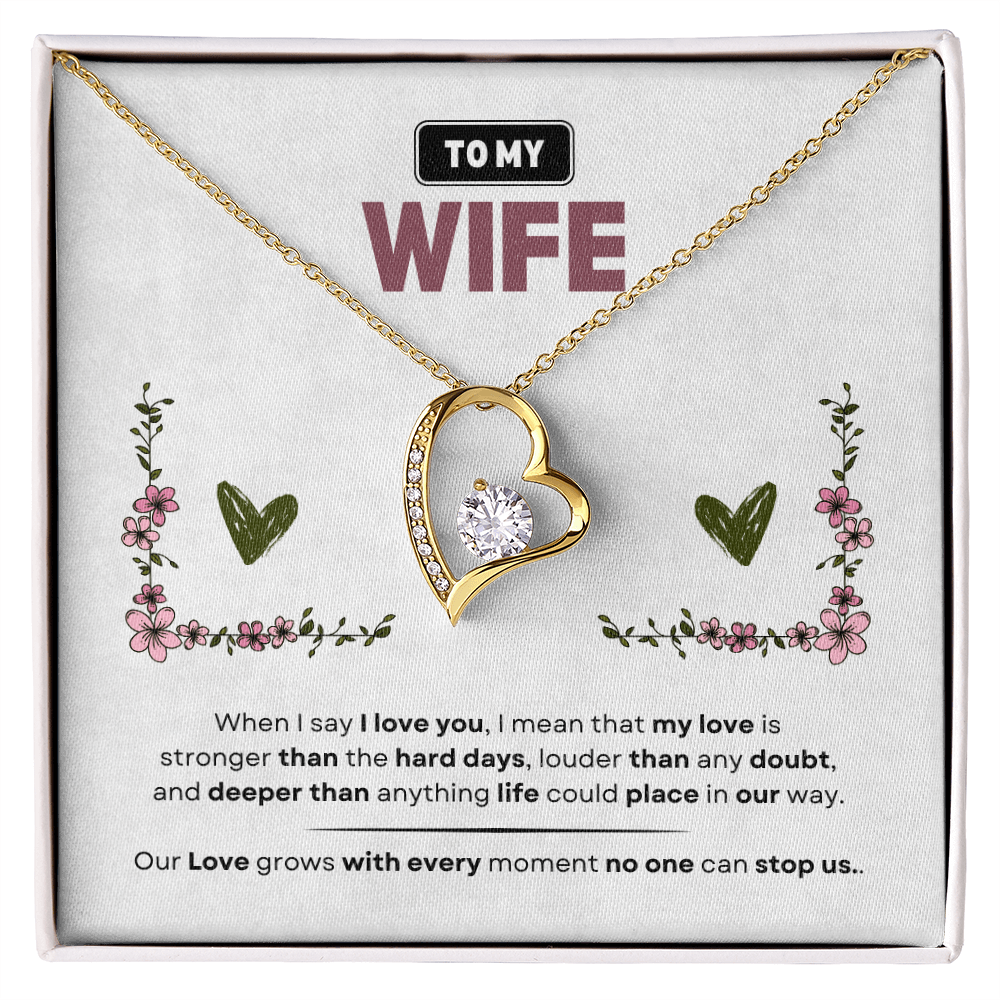 To My Wife | Love Is Stronger Than Anything | Forever Love Necklace