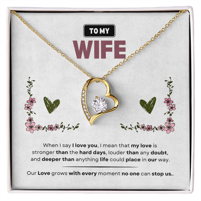 To My Wife | Love Is Stronger Than Anything | Forever Love Necklace