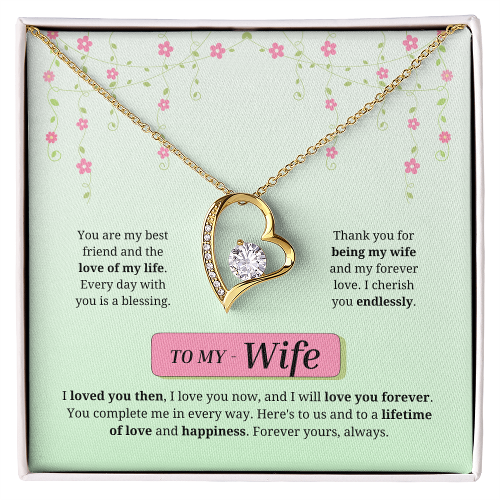 To My Wife | Loved You Then, Love You Forever | Forever Love Necklace