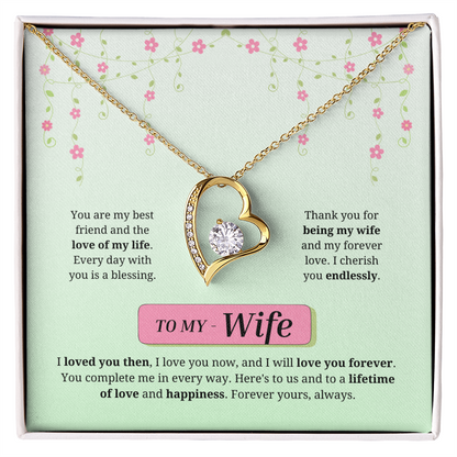 To My Wife | Loved You Then, Love You Forever | Forever Love Necklace