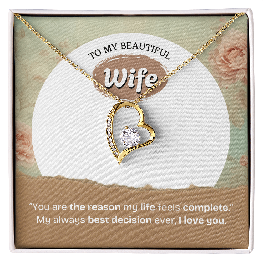To My Wife | The Reason My Life Feels Complete | Forever Love Necklace