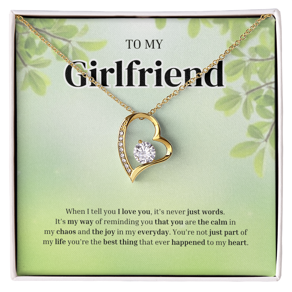 To My Girlfriend | Grateful for the Joy You Bring | Forever Love Necklace