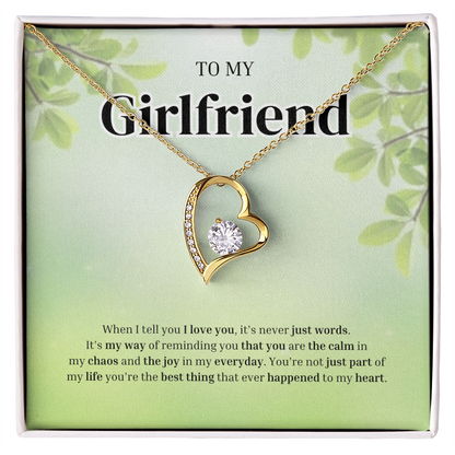 To My Girlfriend | Grateful for the Joy You Bring | Forever Love Necklace