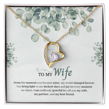 To My Wife | You Changed My World Forever | Forever Love Necklace