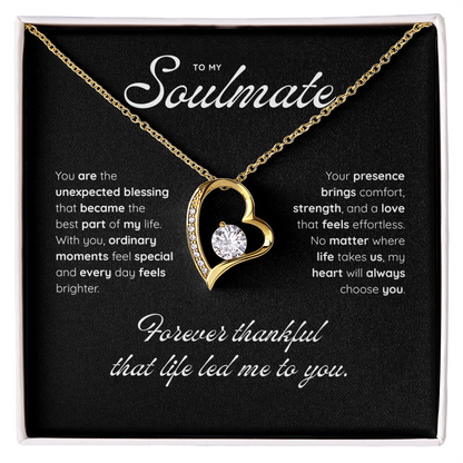 To My Soulmate | My Heart Found Its Match | Forever Love Necklace