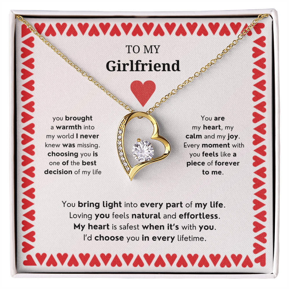 To My Girlfriend | Your Presence Brings Me Joy | Forever Love Necklace