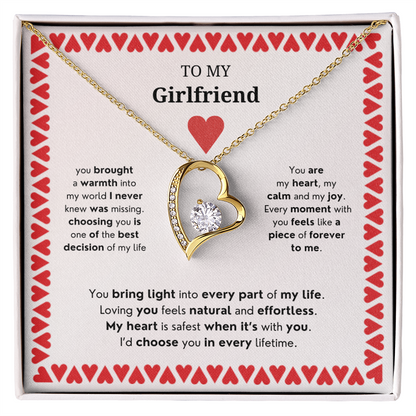 To My Girlfriend | Your Presence Brings Me Joy | Forever Love Necklace