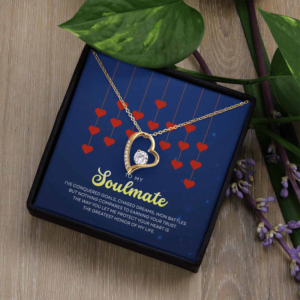To My Soulmate | With You, Love Makes Sense | Forever Love Necklace