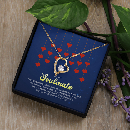 To My Soulmate | With You, Love Makes Sense | Forever Love Necklace