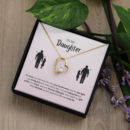 To My Daughter | You Make Life More Beautiful | Forever Love Necklace