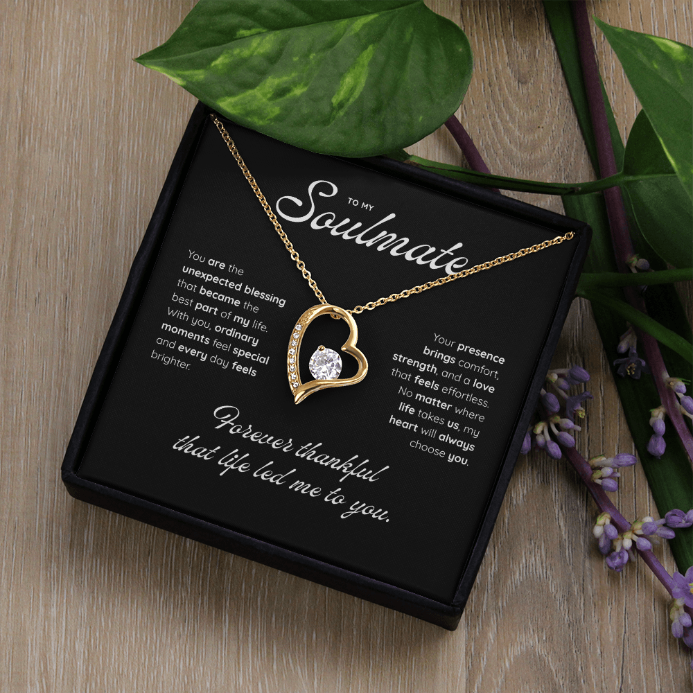To My Soulmate | My Heart Found Its Match | Forever Love Necklace