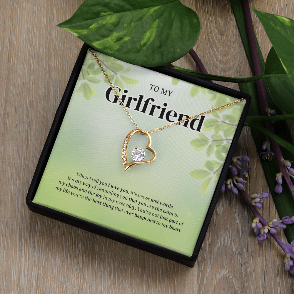 To My Girlfriend | Grateful for the Joy You Bring | Forever Love Necklace