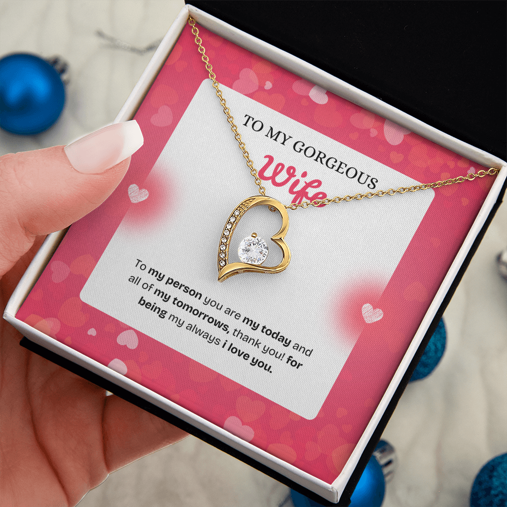 To My Wife | Thank You for Being My Forever | Forever Love Necklace