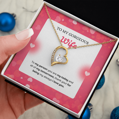 To My Wife | Thank You for Being My Forever | Forever Love Necklace