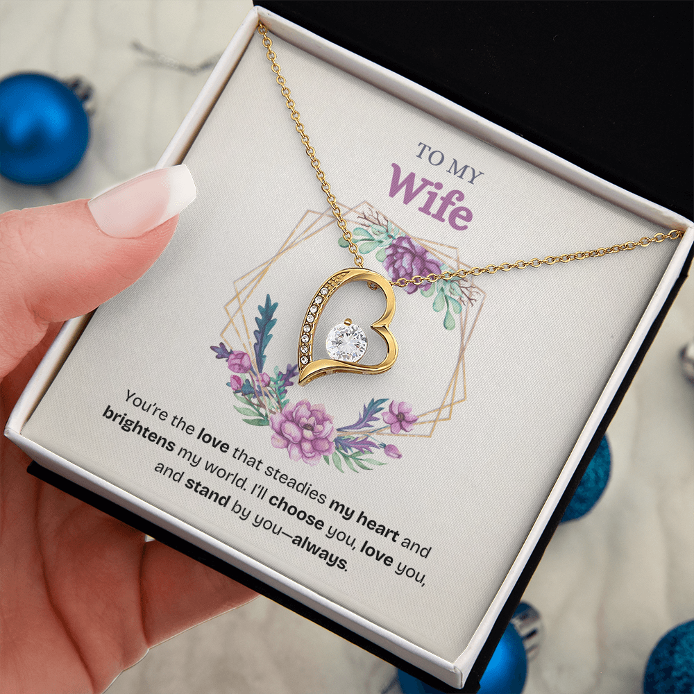 To My Wife | You Brighten My World Every Day | Forever Love Necklace