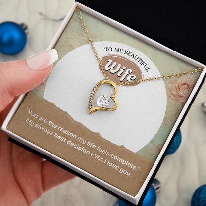To My Wife | The Reason My Life Feels Complete | Forever Love Necklace