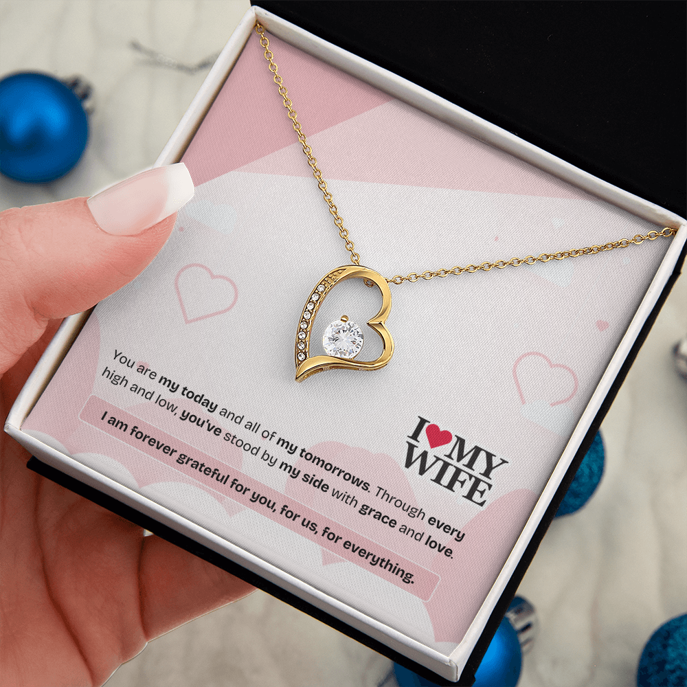 To My Wife | My Heart, My Strength, My Forever | Forever Love Necklace
