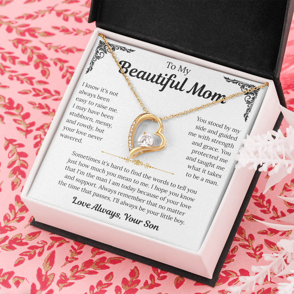 To My Beautiful Mom | Endless Love Always | Forever Love Necklace