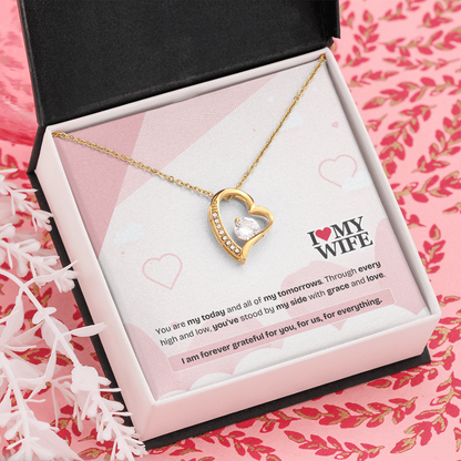 To My Wife | My Heart, My Strength, My Forever | Forever Love Necklace