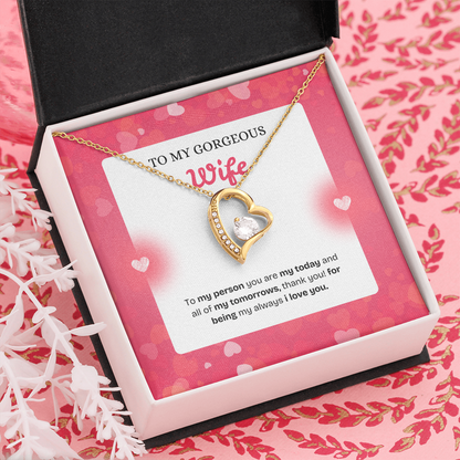 To My Wife | Thank You for Being My Forever | Forever Love Necklace