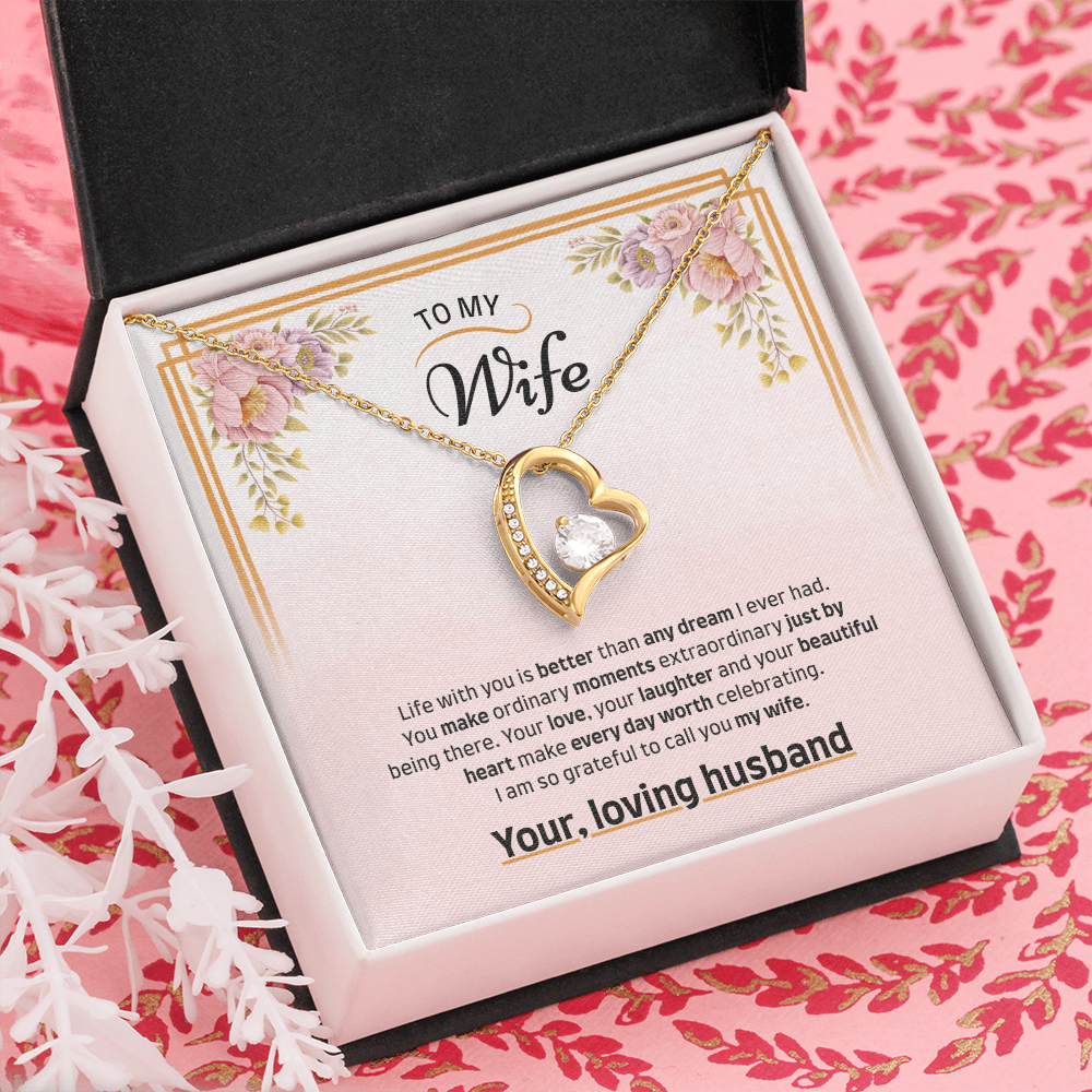 To My Wife | Grateful to Call You Mine | Forever Love Necklace