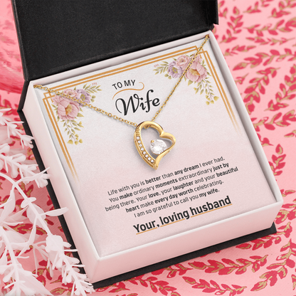 To My Wife | Grateful to Call You Mine | Forever Love Necklace