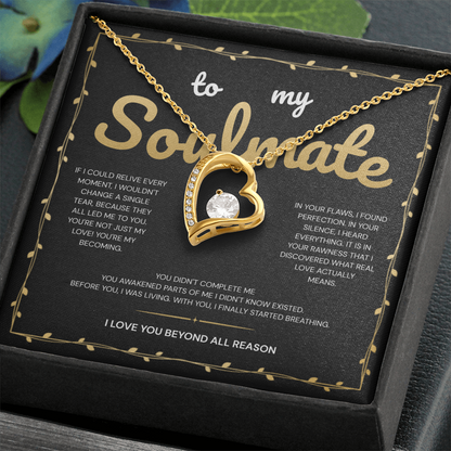 To My Soulmate | My Heart Found Its Forever With You | Forever Love Necklace