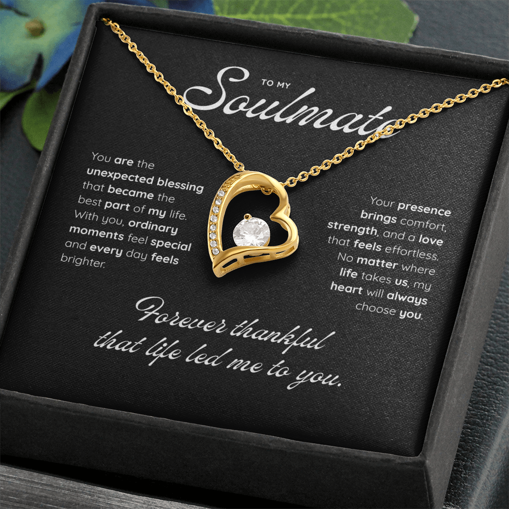 To My Soulmate | My Heart Found Its Match | Forever Love Necklace