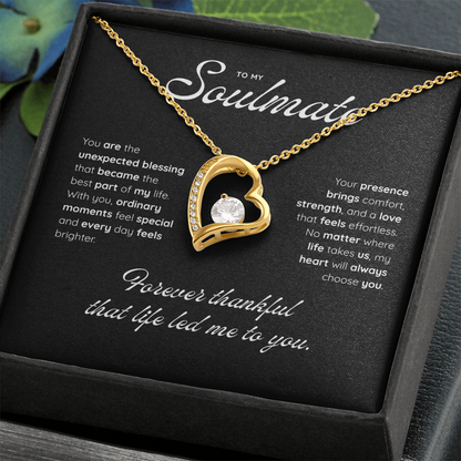 To My Soulmate | My Heart Found Its Match | Forever Love Necklace