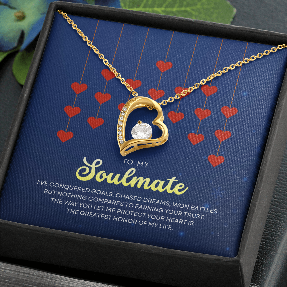To My Soulmate | With You, Love Makes Sense | Forever Love Necklace